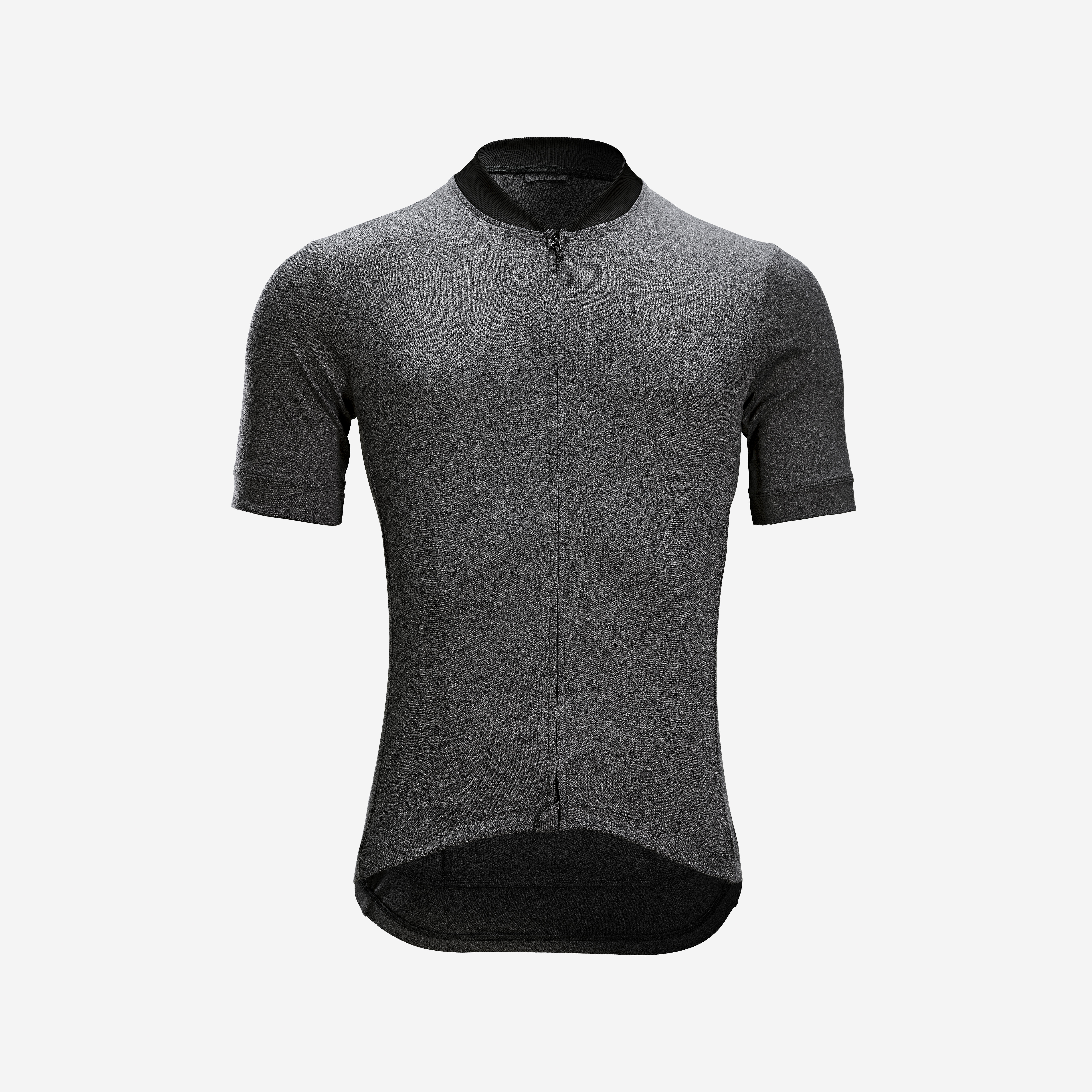 VAN RYSEL Pánsky dres RC100 na cestnú cyklistiku s krátkym rukávom čierny S-VAN RYSEL